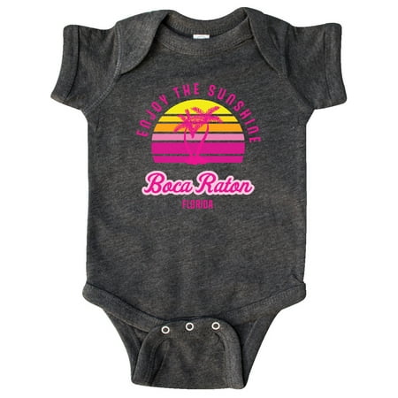 

Inktastic Summer Enjoy the Sunshine Boca Raton Florida in Pink Gift Baby Boy or Baby Girl Bodysuit