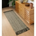 thumbnail image 2 of SUNDEREY 2'x5' Washable Runner Rug,2x5ft Bohemian Hallway Runner, Cotton Woven Reversible Entryway Rug, Modern Stain Resistant Boho Rug Low-Pile Throw Rug for ‎Dining Room Office,Black, 2 of 7