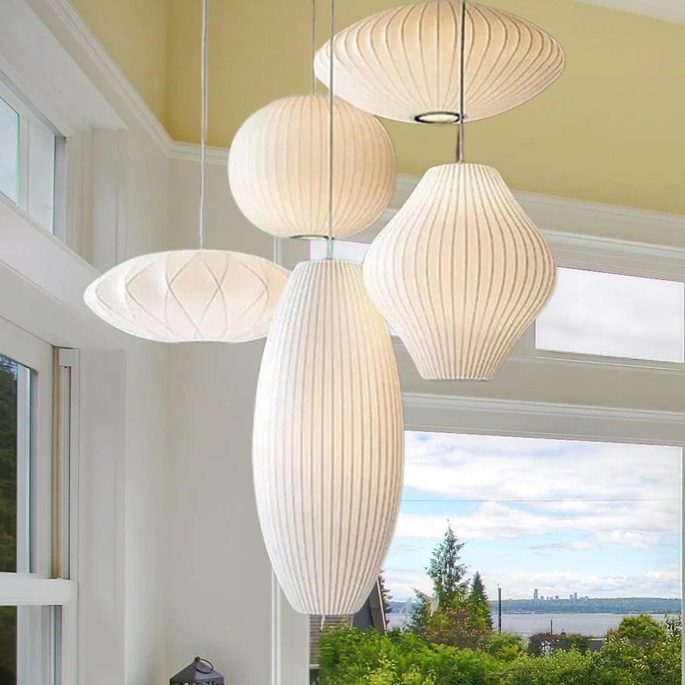 Arturesthome Japanese Style Fabric Pendant Light Restaurant Lamp Lantern Staircase Chandelier