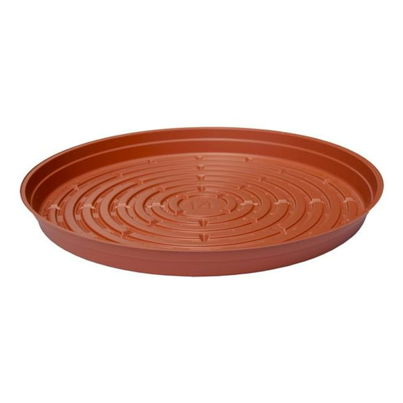 Curtis 5035740 14 in. Vinyl Plant Saucer, Terracotta - 25 Piece