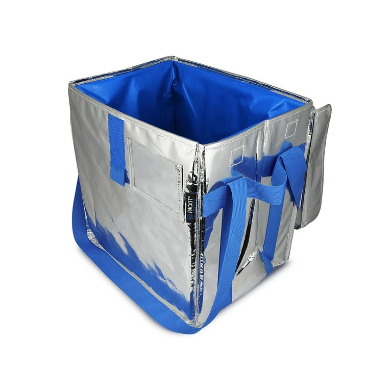 Fresh Eco Freeze Tote, 13.5 x 9 x 13, Silver/Blue, 4/Carton Fresh Eco Freeze Tote, 13.5 x 9 x 13, Silver/Blue, 4/Carton