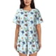 thumbnail image 1 of Fotbe Turtle Conjunto de Pijama Estampado para Mujer, 2 Piezas, Ropa de Dormir con Camiseta de Manga Corta y Shorts Suaves-3X-Large, 1 of 6
