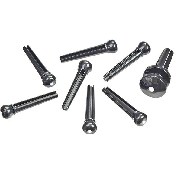 D'Addario ABS Bridge/End Pin Set Black and Ivory