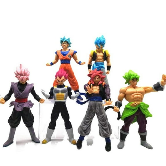Njube6 Pcs Set 7 inches Goku Action Figure Action Figure Goku Colourful