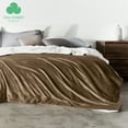 thumbnail image 3 of Cozy Comfort Sherpa Fleece King Blanket Camel - Thick and Warm Blankets, Soft Fuzzy Large Blanket,108x90 inches, 3 of 6