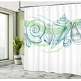 thumbnail image 5 of Ambesonne Sketchy Shower Curtain, Pastel Color Sealife, 69"Wx75"L, White Green, 5 of 5