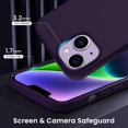 thumbnail image 5 of Magnetic Case for iPhone 14 Plus Case [Compatible with MagSafe] with Screen Protector, Liquid Silicone 3 Layers Full Covered Gel Rubber Shockproof Protective Case Cover 6.7 inch-Elderberry, 5 of 13