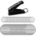 thumbnail image 1 of 40 PCS Loose Leaf Binder Rings with Hole Punch, SourceTon Office Metal Book Rings 1 Inch & 2 Inch (Each Size for 20, 1 of 5