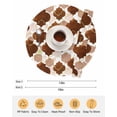 thumbnail image 6 of 15 Inch Round Placemats Set of 6, Brown Geometric Moroccan Non Slip Heat Insulation PP Table Mats, Abstract Art Coffee Ombre Modern Washable Place Mats for Kitchen Dining Party Table Decor, 6 of 7