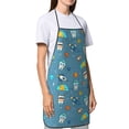 thumbnail image 4 of Easygdp Teeth Cosmonaut Apron Waterdrop Resistant with 2 Pockets,Oil Resistant Cooking Kitchen Chef Apron for Women Men, 4 of 7