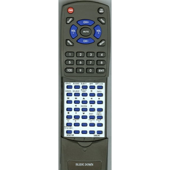 Replacement Remote for SAMSUNG AK59-00104K, RTAK5900104K, AK5900104K, BDP3600, BDP1590, BDP1600