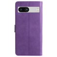 thumbnail image 4 of SaniMore for Google Pixel 7A Case, with RFID Blocking [2 Card Slots] PU Leather Cover with Detachable Hand Strap Flip Kickstand Magnetic Wallet Cover for Google Pixel 7A, Purple, 4 of 9
