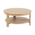 thumbnail image 5 of Kate and Laurel Foxford Tiered Round Coffee Table, 34 x 34 x 17, Light Natural, Transitional Two-Tier Circle Living Room Table with Storage and Resilient Wood Construction, 5 of 11