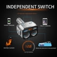 thumbnail image 4 of 12V Car Dual Splitter Socket Cable Cord Power Adapter USB Charger 2 Way Converte, 4 of 10