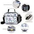 thumbnail image 4 of Elegant Ink Painting Flowers Leaves Insulated Lunch Bag Portable Cooler Bag Mommy Bag Large Capacity 6L, 4 of 9
