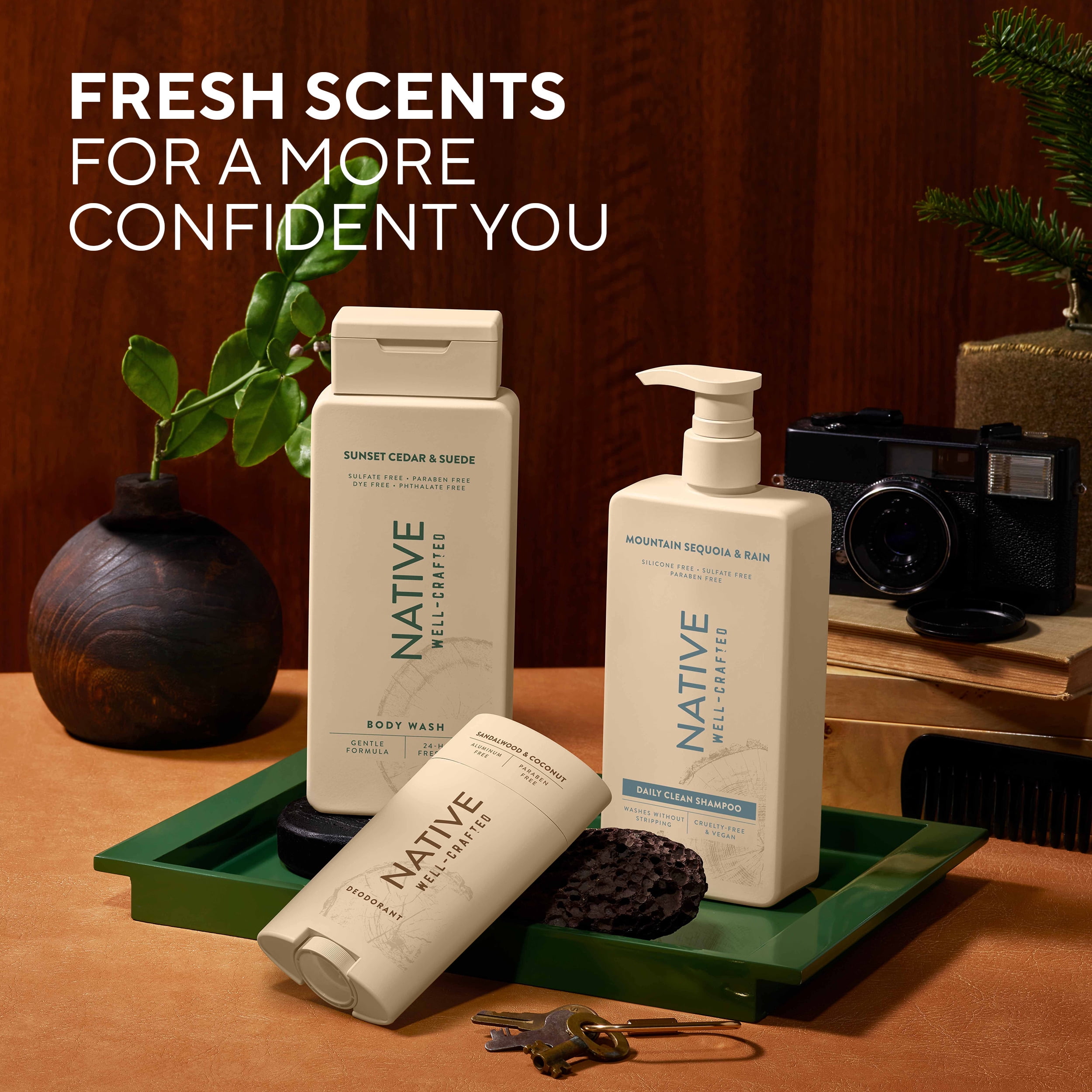Native Daily Clean Mountain Sequoia & Rain Men's 16.5oz Shampoo & Conditioner Set