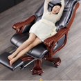 thumbnail image 3 of Living Room Massage Office Chair Mobile Leather Comfy Rotating Armchair Meditation Footrest Chaise De Bureaux Office Furniture My Lux Decor Round, 3 of 24