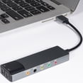 thumbnail image 1 of Tarjeta De Sonido Envolvente USB 7.1 Con Sonido Digital SPDIF, Tarjeta De Sonido Externa De Música De Alta Resolución Para Ordenador Portátil Y PC, Color Plateado, 1 of 7