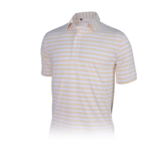 Monterey Club Men's Emery Stripe Texture Tailored Collar Golf Polo Shirt #3641