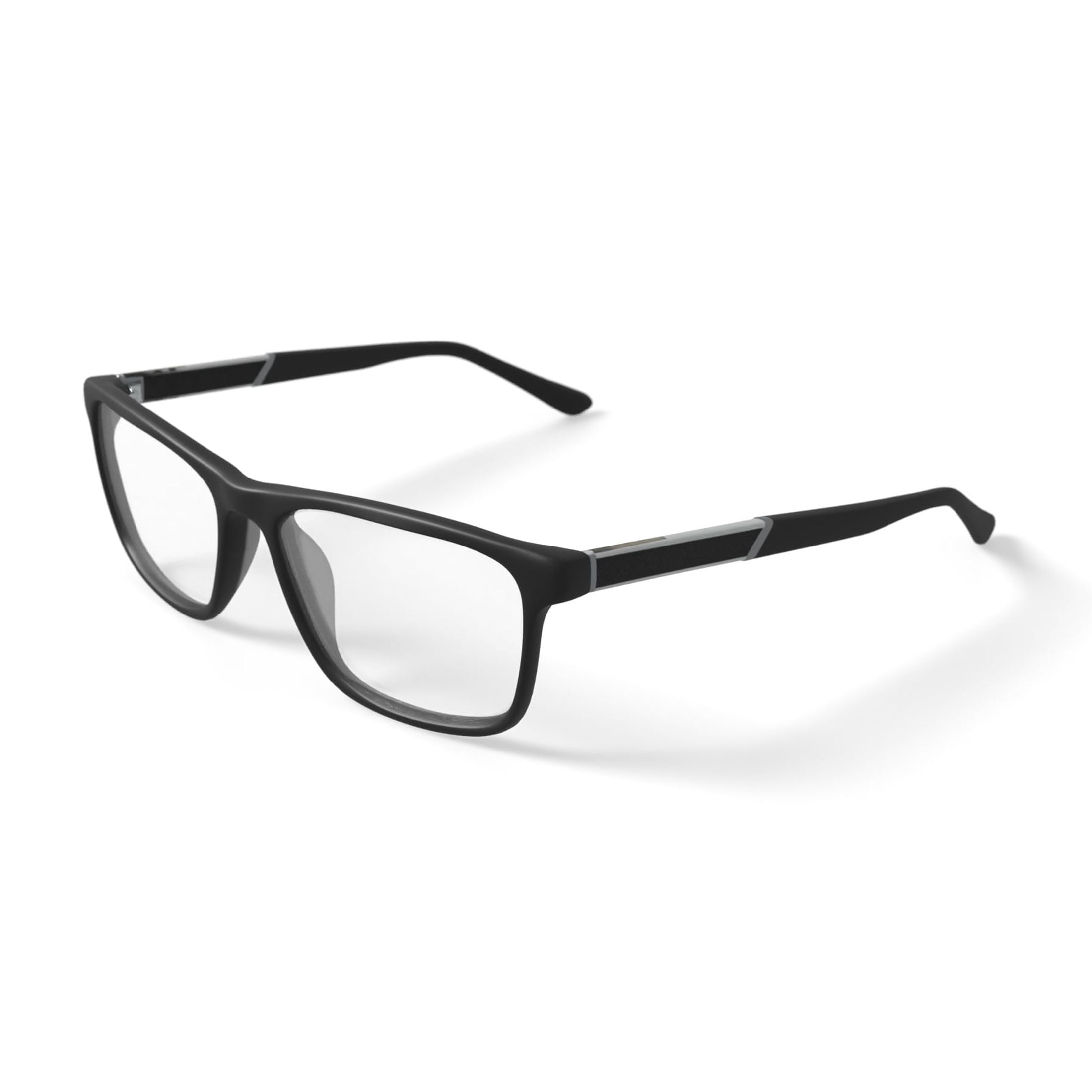 OCTO180 IKNOW Square Prescription Eyeglasses with Case, Black