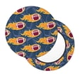 thumbnail image 3 of Goofa Burning Rugby Balls Printed Stool Covers Round, Waterproof Round Bar Stool Covers Anti-Slip Round Bar Stool Seat Cover with Elastic Bands Durable -12 inch, 3 of 7