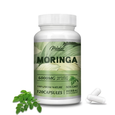 Moringa Capsules - for Energy, Immunity, and Gut Health, Antioxidant - Green Superfood - 120 Count