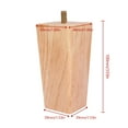thumbnail image 2 of Tcwhniev 6/15/20cm Wooden Sofa Legs with Screws, Brown, 4 Piece, 2 of 10