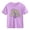 Purple, variant on Red Girls Daisy Print T-Shirt, 100% Cotton Short Sleeve Tee for Kids, Cute Flower Kids & Little Girl Top, Casual Play Shirt,Size 9 T