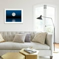 thumbnail image 5 of Beautiful Full Moon Against a Deep Blue Sky over the Ocean, Scenic Framed Art Print Wall Art, 5 of 5