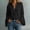Black women's lace trim blouse a1, variant on Women's Fall Long Sleeve Lace Trim Button Down Blouse Casual Boho Ruffle Tunic Tops Cute Trendy Collared Shirt for Women Spring Winter Fashion Clothes, Black XL