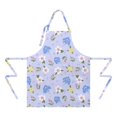 thumbnail image 2 of Pioneer Flower Floral Print Pattern Apron for Women and Men, Cotton Linen Waterproof with Pockets, Adjustable, 33x27 Inch for Kitchen, Gardening, BBQ, Salon, 2 of 6