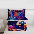 thumbnail image 4 of Gaming Full Size Comforter Sets - Gamer Comforter Full Size Bedding Set, Ghost Spider Web Halloween Decorations Red Blue Green Gamer Room Decor, 4 of 7