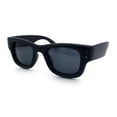thumbnail image 4 of Classic Square Sunglasses for Men Women UV400 Protection Retro Thick Fat Bevel Frame Matte Black Frame Black Lens, 4 of 7