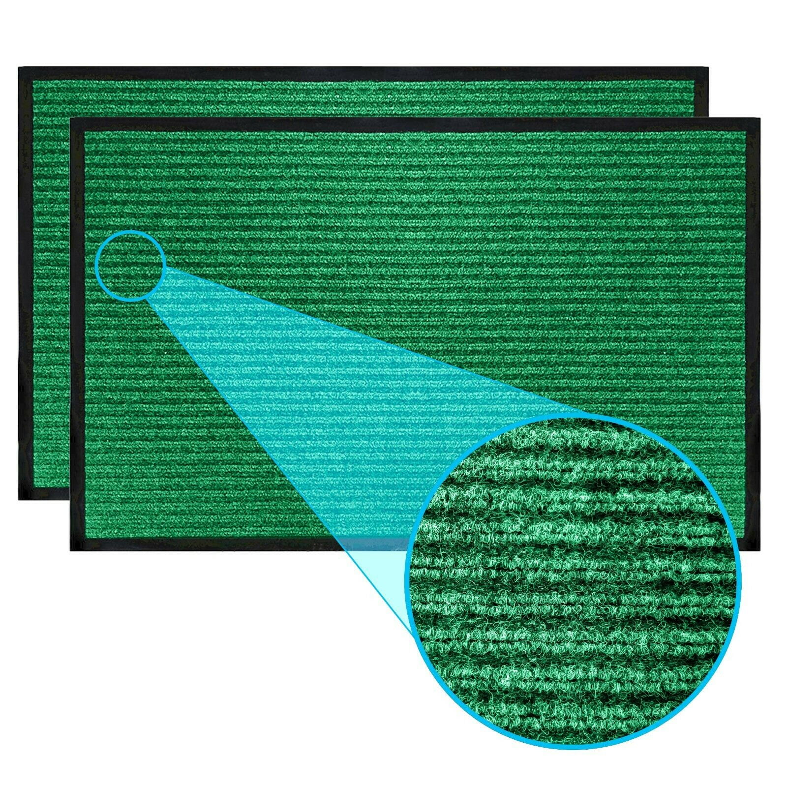 LuxUrux Durable Rubber Door Mat, Heavy Duty Doormat, Indoor Outdoor Rug, Easy Clean, Waterproof