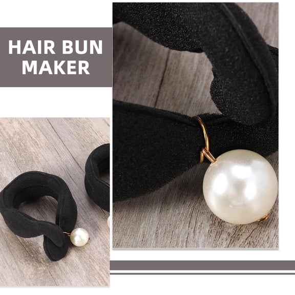 YOSADIER Black Hair Bun Maker Sponge for Weddings and Parties, 6 Pieces Hair Styling Tools