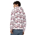 thumbnail image 4 of Kdxio Cherry Blossoms Print Men Hoodies Casual Hoodies for Men with Zip Pockets Full Zip Long Sleeve Sweatshirt Sports Hooded Jacket-XX-Large, 4 of 5