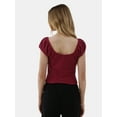 thumbnail image 3 of No Boundaries Pucker Peasant Top, Women’s, 3 of 6