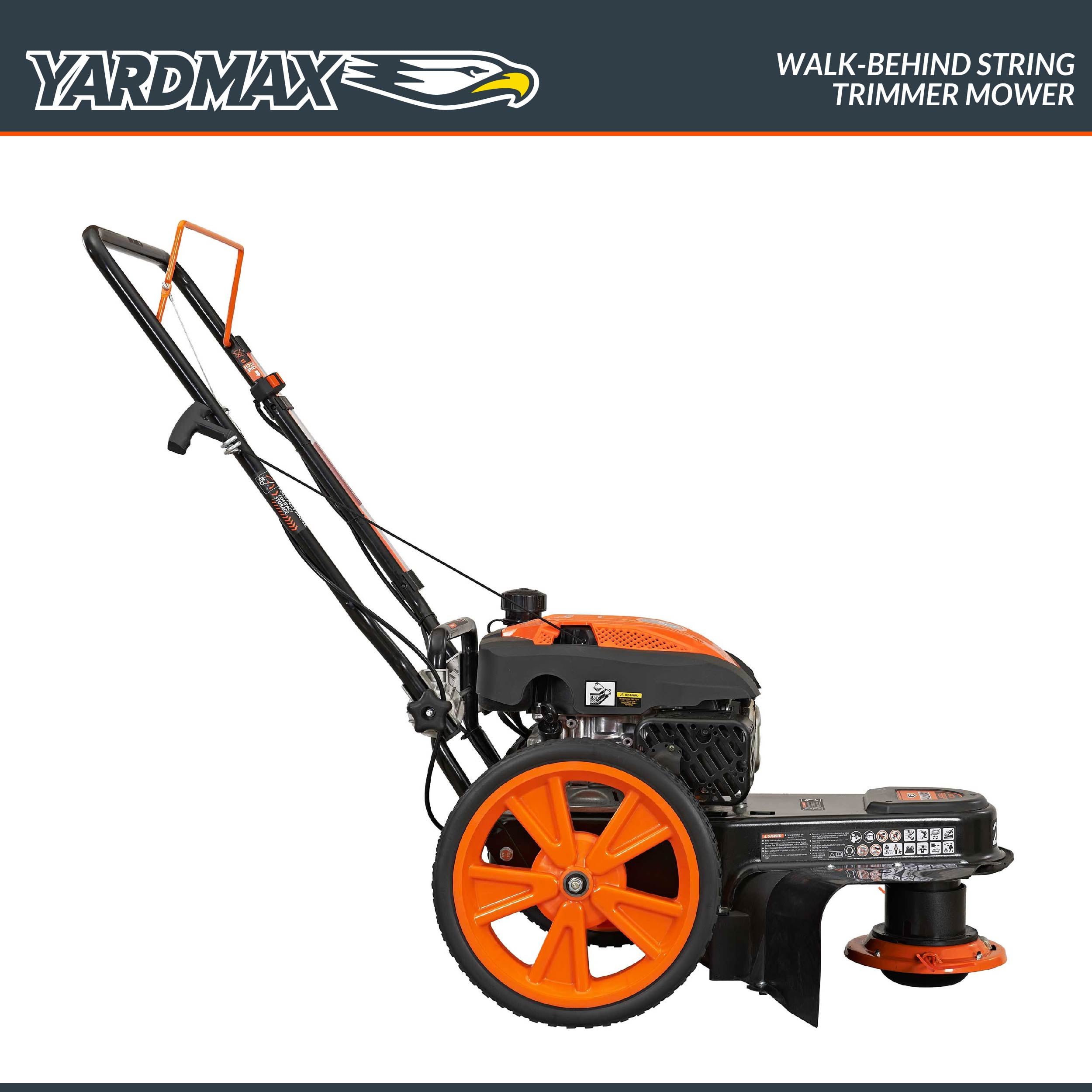 YARDMAX 22 in. 170cc Gas Walk Behind  String Trimmer Mower