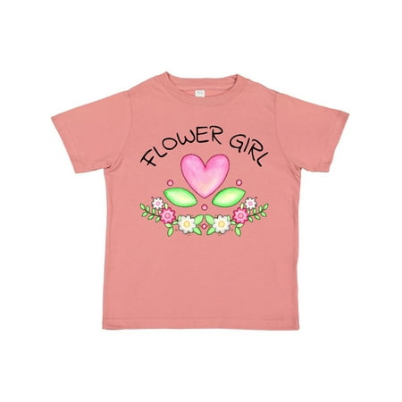 

Inktastic Flower Girl- heart flowers Gift Toddler Toddler Girl T-Shirt