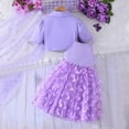 thumbnail image 4 of AUNVITO Girls' Solid Color 2-Piece Set | Blazer & Tulle Dress | Stylish Formal Outfit, 4 of 9