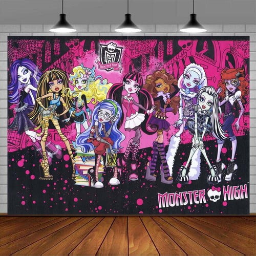 Monster Birthday Party Decorations, Happy Birthday Back drop Banner Theme Backdrop Banner for High Party Decorations Indoor Outdoor