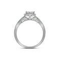 thumbnail image 2 of FB Jewels 14kt White Gold Womens Princess Diamond Halo Bridal Wedding Engagement Ring Band Set 1.00 Cttw, 2 of 4
