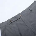 thumbnail image 6 of Mens Pants ’S Solid Casual Pocket Front Pocket Fold Wide Leg Elastic Waist Belt Loose Workwear, 6 of 7