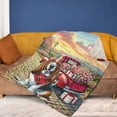 thumbnail image 4 of Be My Valentine's Basset Hound Truck Full of Love Flower Balloon Cozy Fleece Blanket Bassets Dog Breed Lovers Gifts Idea Warm Soft Throw Blanket - 02029, 4 of 5
