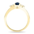 thumbnail image 2 of SZUL Women's Pear Shaped Sapphire and Diamond Sparkle Ring in 10K Yellow Gold, 2 of 5