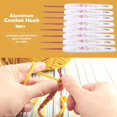 thumbnail image 3 of ZOUSSIQI 8PCS Aluminum Crochet Hooks Set with Soft Floral Print Plastic Handle Knitting Needles Kit(Small) CA919-38072, 3 of 9