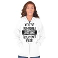 thumbnail image 3 of Unique Like Everyone Else Funny Zip Up Hoodie Men's Women's Brisco Brands M, 3 of 6