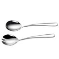 thumbnail image 4 of 1 Set Stainless Steel Salad Spoon Salad Fork Salad Serving Flatware (Silver), 4 of 9