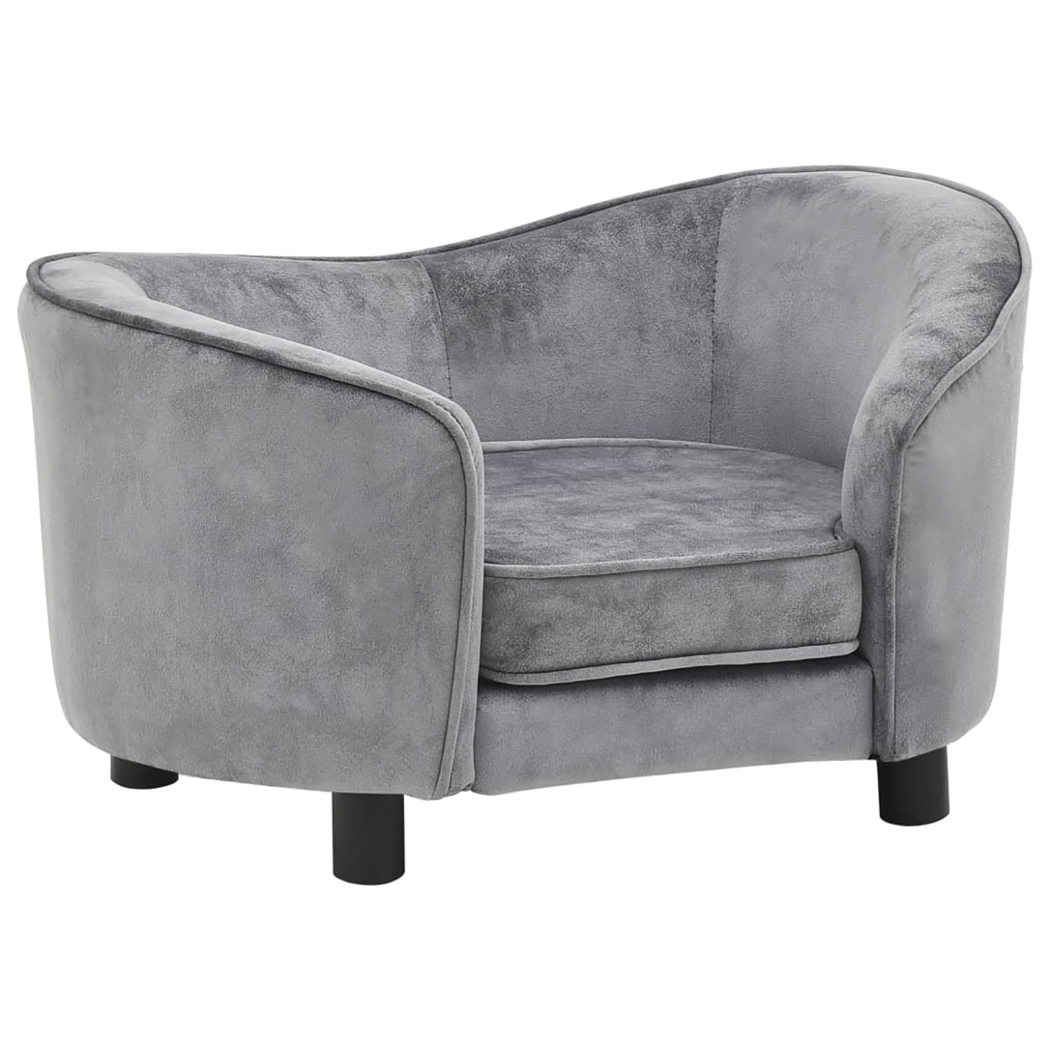 Pefilos 27.2" Dog Sofa Bed for Small Pets, Stylish Pet Sofa/Cat Couch for Furniture Faux Leather, Gray Pefilos 27.2" Dog Sofa Bed for Small Pets, Stylish Pet Sofa/Cat Couch for Furniture Faux Leather, Gray