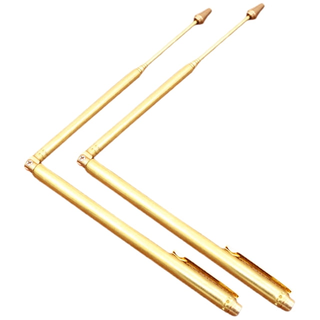 Varillas de radiestesia portátiles, varillas de sonda adivinatoria de cobre para exteriores, 2 uds.